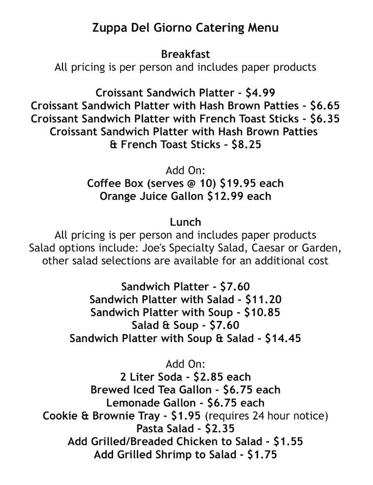 Zuppa Del Giorno Menu image 4